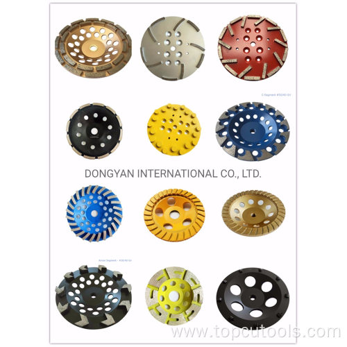 Single Row Diamond Grinding Cup Wheels for Concrete Grinding